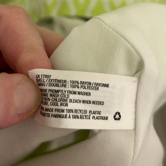 GAP Green Patterned Sleeveless Summer Dress, Sz L - Picture 7 of 8